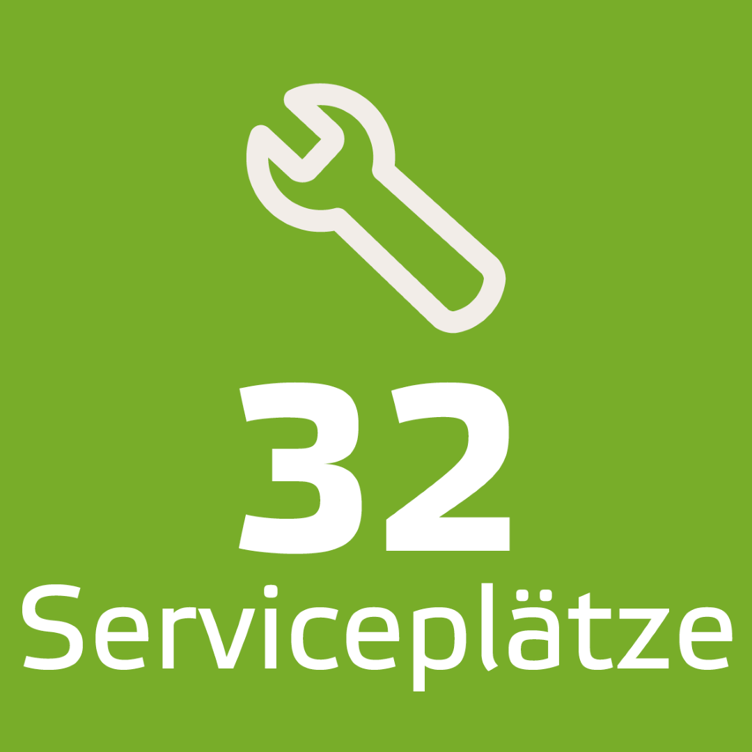 32 Serviceplätze