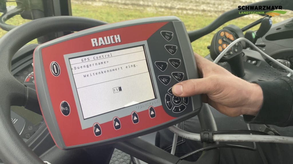 Düngerstreuer Rauch Axis - GPS Control Einstellungen